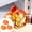 Orange, variant on KQJQS Appetizer Plates, 3 PCS Dessert Plates Apple Shape Salad Plate Serving Platter, Dumpling Serving Plate with Conneted Dipping Sauce Cups (The Leaf Shape)