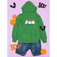 thumbnail image 3 of Cute Halloween Dino Ghosts Hoodie Juniors -Image by Shutterstock,  Small, 3 of 4