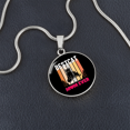 thumbnail image 4 of Best Cat Mom Ever Circle Necklace Stainless Steel or 18k Gold 18-22, 4 of 8