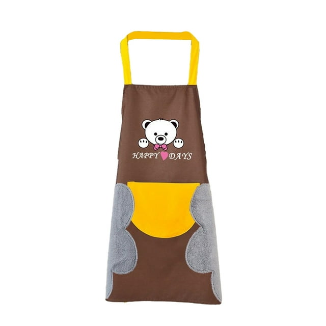 yingyy Kitchen Apron Hanging Neck Hand Towel Adjustable Chef Aprons Female Male Oil-proof Coffee Overalls Waterproof Fashion for Coffee Color