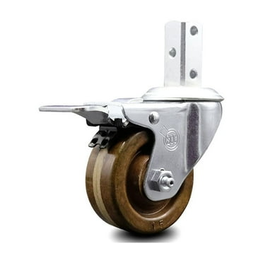 3 Inch High Temp Phenolic Swivel 7/8 Inch Square Stem Caster Total Lock Brake