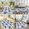 thumbnail image 5 of Summer Blue Palms Rectangle Rug 9'x12' Nautical Coastal Boho Beach Watercolor Dark Blue Tree Washable Area Rugs for Living Room Bedroom Entryway Non Slip&nbsp; Entrance Door Mat Indoor Floor Carpet, 5 of 9