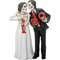 Love Never Dies Skeleton Wedding Couple Bride and Groom I Do Figurine New