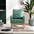 thumbnail image 2 of Boucle Upholstered Rocking Chair For Nursery, Mid Century Style With Side Pocket, High Back Living Room, Bedroom, ' , Solid Wood Frame, Foam Padding, Simple Installation Steps Armchair Robust Filled, 2 of 7