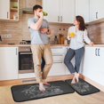 thumbnail image 6 of 2-Piece Kitchen Mat Set Non Slip Washable Floor Mats Decorative Rugs for Kitchen Sink Laundry Unicorn Made Of White Dots, 6 of 7