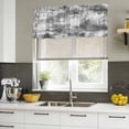 thumbnail image 4 of 2 Pack Valances for Window, Black Grey Ombre Short Curtains for Kitchen Bedroom Living Room, Gradient Abstract Art Vintage Rod Pocket Small Window Treatment Valance Drapes 54 x 18 Inch, 4 of 8