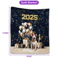 thumbnail image 5 of Happy New Year Bull Terrier Welcome 2025 Balloon Firework Party Quilt Blanket Bully Dog Lovers Gifts Idea Cozy Comforter Throw Blanket - 01014, 5 of 5