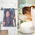 thumbnail image 7 of Yayeee 2 Pack Hand Towels for Bathroom 100% Cotton 16" x 28" Soft Absorbent Kitchen Towel, Red Jellyfish, 7 of 7