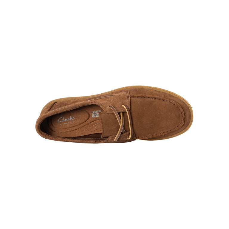 Clarks Clarkbay Go Suede Boat Shoe Brown Walmart