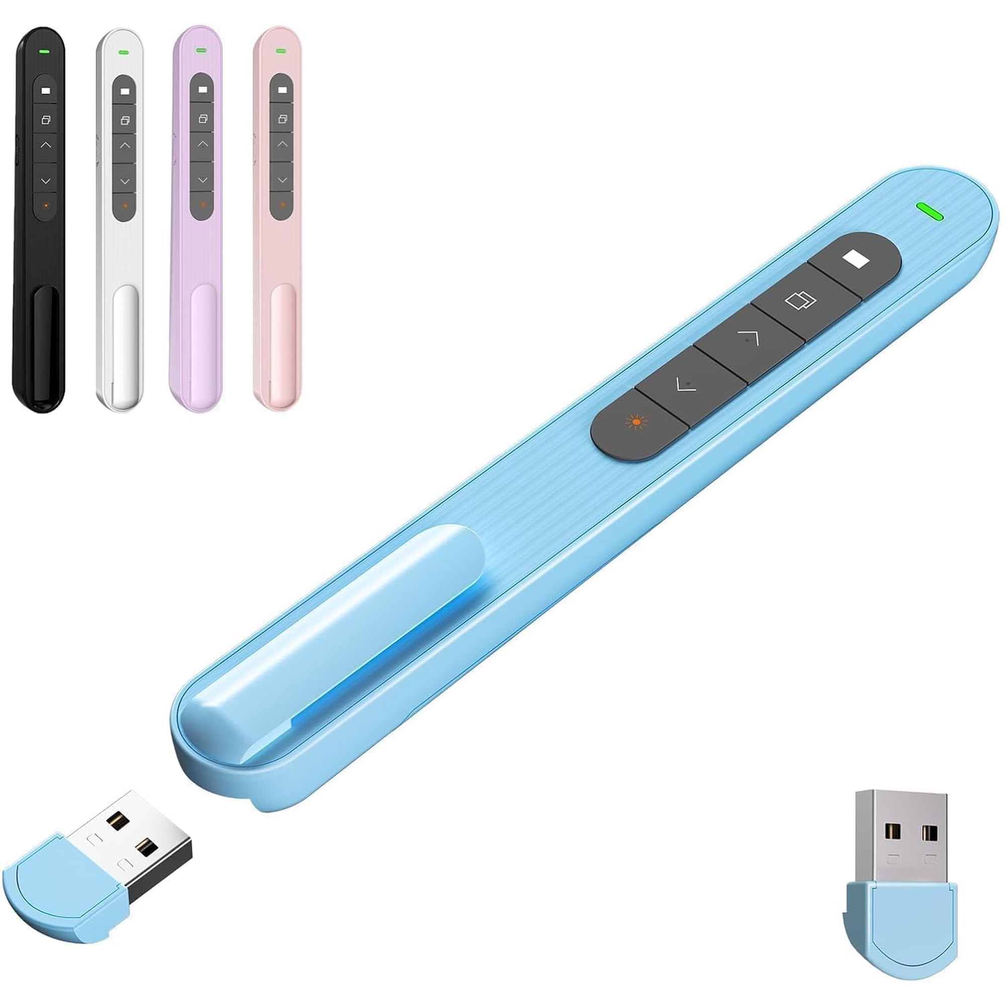 Presentation Clicker for Powerpoint Presentations Long-Range Wireless Presenter Remote Magnetic USB Receiver