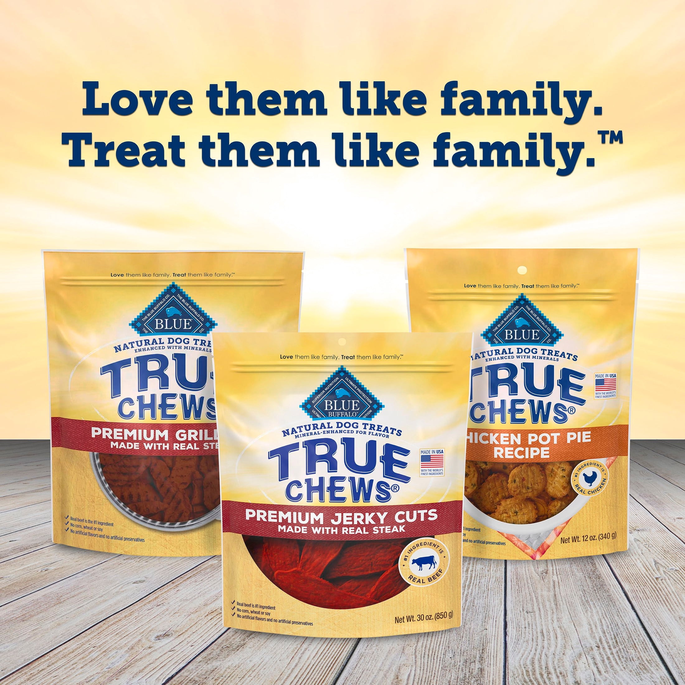 Blue Buffalo True Chews Premium Jerky Cuts Dog Treats, Beef, 30oz Bag