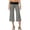Dark Gray, variant on Women's Casual Wide Leg Cropped Pants Low Rise Fold Over Stretch Gaucho Pants for Summer Beach Holiday Streetwear,Coffee S