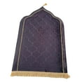 thumbnail image 1 of yuksok Islamic Prayer Rug Home Embossing Soft Worship Kneel Thick Prayer Carpet Mat purple gray, 1 of 9