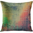 thumbnail image 3 of Set of 4 Throw Pillow Covers Vintage Abstract Teal Green and Orange Messy Rust Painting Decorative Pillow Cases Home Decor Standard Square 18x18 Inches Pillowcases, 3 of 6