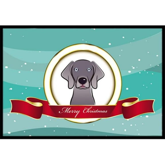 Weimaraner Merry Christmas Indoor & Outdoor Mat, 24 x 36 in.