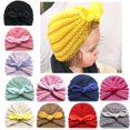 thumbnail image 1 of Knitted Winter Baby Hat for Girls Candy Color Bonnet Enfant Baby Beanie Turban Hats Newborn Baby Cap for Boys AccessoriesGreen He Qiyong unisex, 1 of 1
