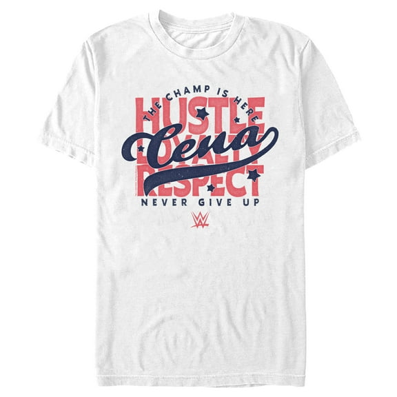 Men's WWE The Champ Is Here John Cena  Graphic Tee White Large