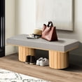 thumbnail image 2 of Upholstered Bedroom Bench | Can Be Used as Footrest | Boucle and High-Density Foam | Comfortable to Rest, 2 of 6