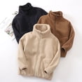 thumbnail image 4 of GYRATEDREAM Toddler Boys Girls Full Zip Fleece Jacket Mock Neck Sweatshirts Kids Zip Up Coats Warm Winter Coat Sweatshirts for 4-12Y, 4 of 6