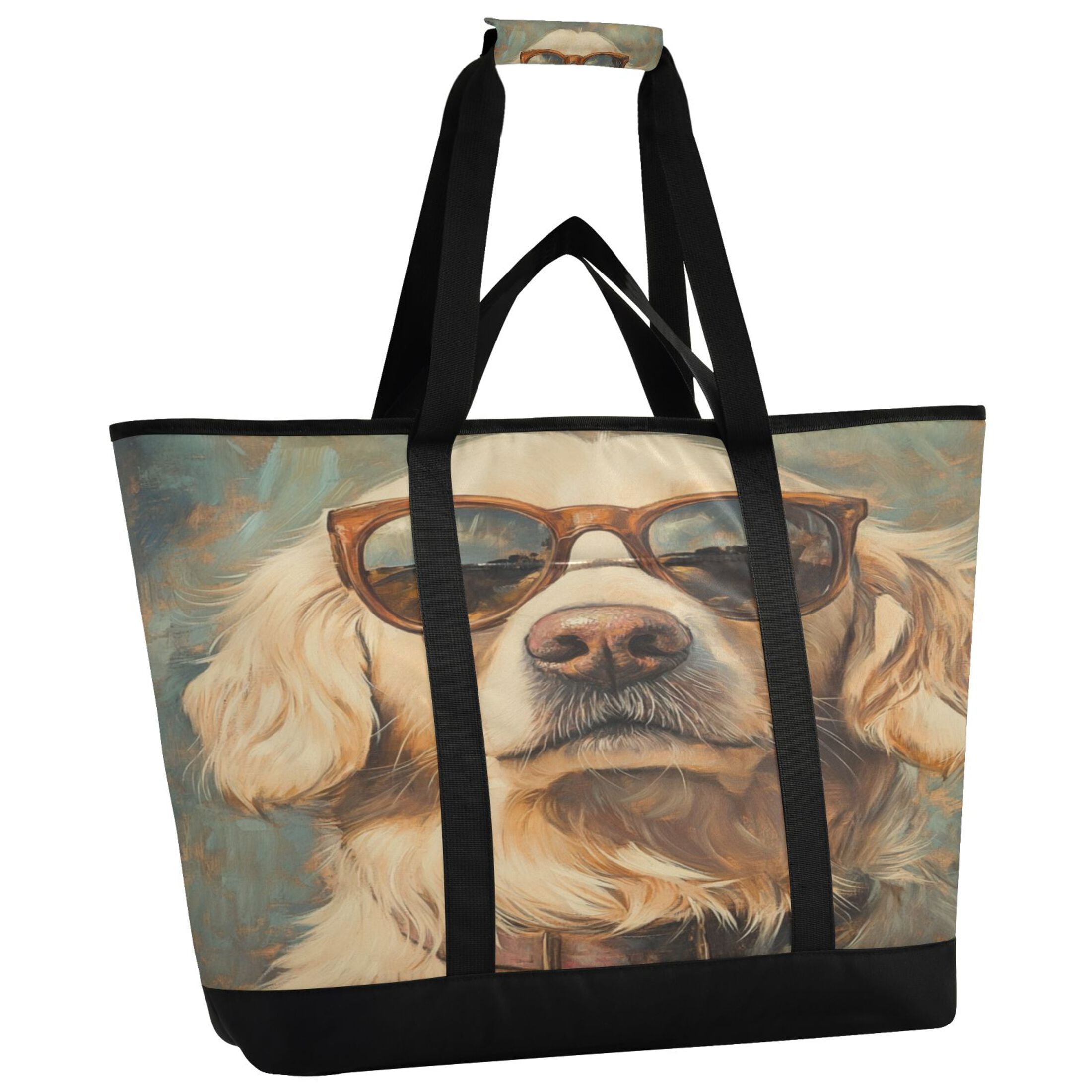 Large Hand-held Ice Pack Picnic Bag Insulation and Refrigeration Suitable for Shopping Picnics and Camping Cartoon Cool Dog
