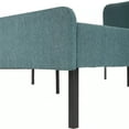 thumbnail image 3 of HomeRoots 473282 Teal Green Modern Wingback Full Bed Frame, 3 of 8