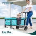 thumbnail image 4 of WONDERFOLD W1 Original Stroller Wagon (2 Seater) - Collapsible Wagon Stroller with Seats with 5-Point Harnesses, Adjustable Push Handle, and Sun Canopy, Tokidoki - Animalini, 4 of 5
