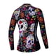 thumbnail image 3 of 2019 Maillot de ciclismo de manga larga para mujer, maillot de ciclismo de carretera, MTB, camisetas de bicicleta de montaña, maillot de carreras, blusa con calaveras, color blanco, 3 of 4