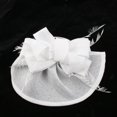 thumbnail image 3 of Diadema Pinza de Pelo Floral Jinwen Sombrero con Malla Estilo Vintaje Joyas Blanco, 3 of 8