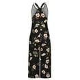 thumbnail image 4 of asdoklhq Womens Plus Capris,Women Ladies Printed Summer Sleeveless Backless Loose Long Playsuits Rompers Jumpsuit, 4 of 9