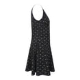 thumbnail image 3 of Vestido George para Mujer Corte Amplio Cuello Redondo Botones Sin Manga Flores Negro Talla M, 3 of 4