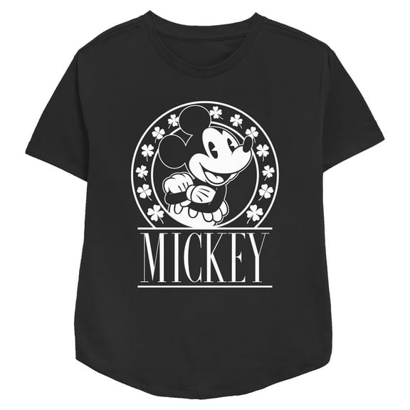 Women's Mickey & Friends Shamrock Circle Graphic T-Shirt