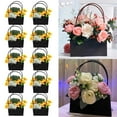 thumbnail image 2 of Paper Handy Gift Bag  10Pcs Kraft Paper Biodegradable Flower Gift Bags Bouquet Bags Box with Handle Waterproof Bouquet Gift Box Empty Bouquet Boxes Bags for Birthday Wedding Party Favors, 2 of 8