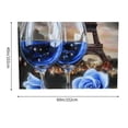 thumbnail image 3 of FCXZI Wine Glasses Eiffel Tower Rose Print Tapestry Wall Hanging 60*40in, 3 of 6