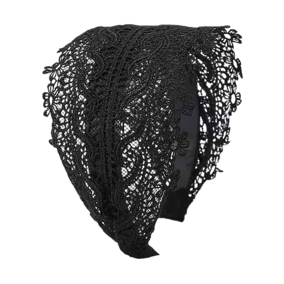 11cm Wide Women's Vintage Headband, , One Size, for Daily Wear/Parties, Hair Accessory for Girls