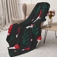 thumbnail image 3 of Hirioo Amanita Mushroom for Flannel Blanket, Cozy and Warm Throw for Bed or Couch ,Perfect for All Seasons-40"x30", 3 of 6