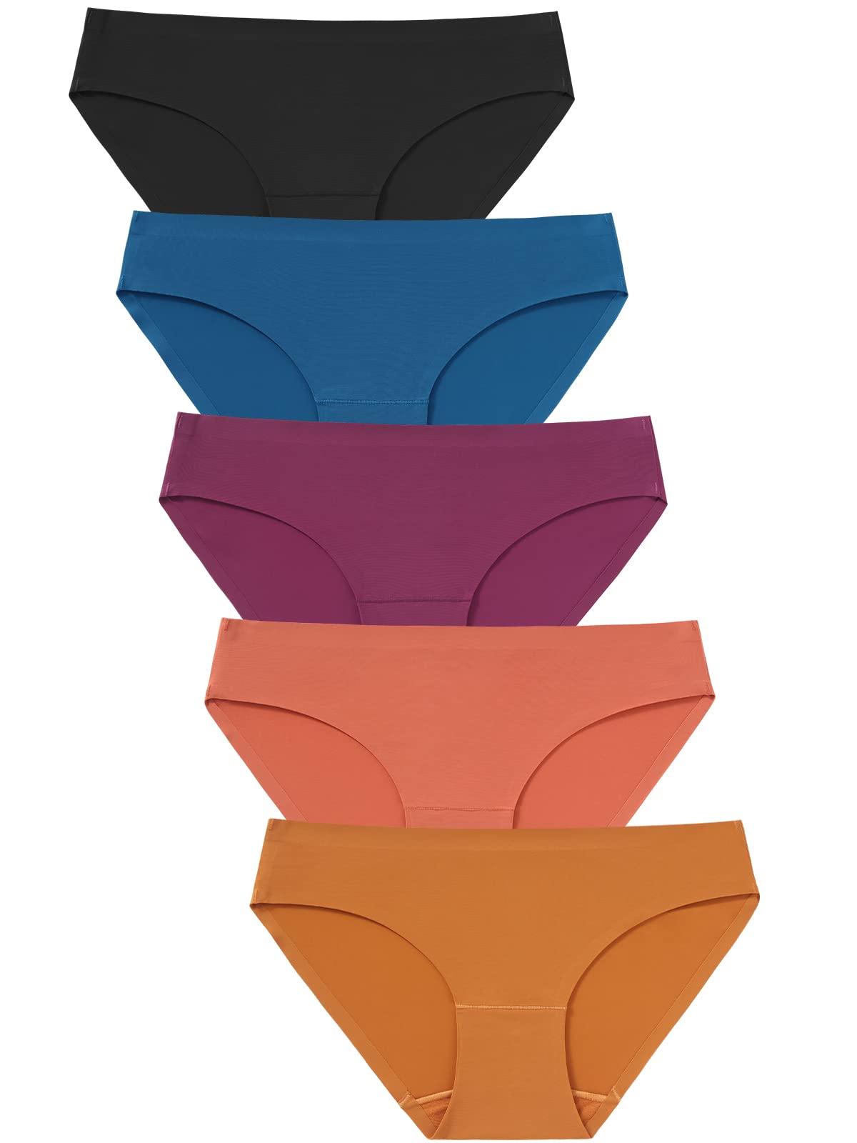 Solavia 6 Pack of Lace Panties for Women, Soft Comfortable No Show Bikini, peace Cheeky