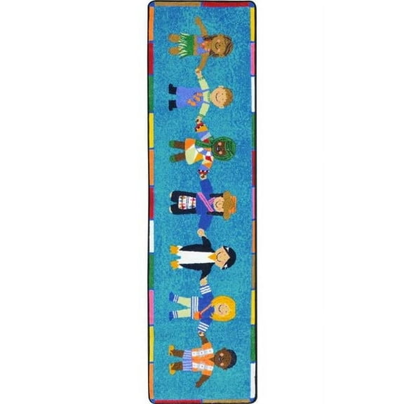 2 ft. 1 in. x 7 ft. 8 in. Hands Around the World Kid Essentials Runner Rug  Multicolor