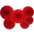 thumbnail image 1 of 12pcs Hanging Paper Pendants Flower Paper Fans Decoration Party Layout Props for New Year, 1 of 4