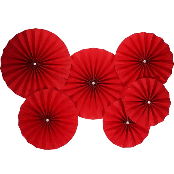 12 colgantes de papel con forma de abanico de flores para decoración de fiestas y Año Nuevo.