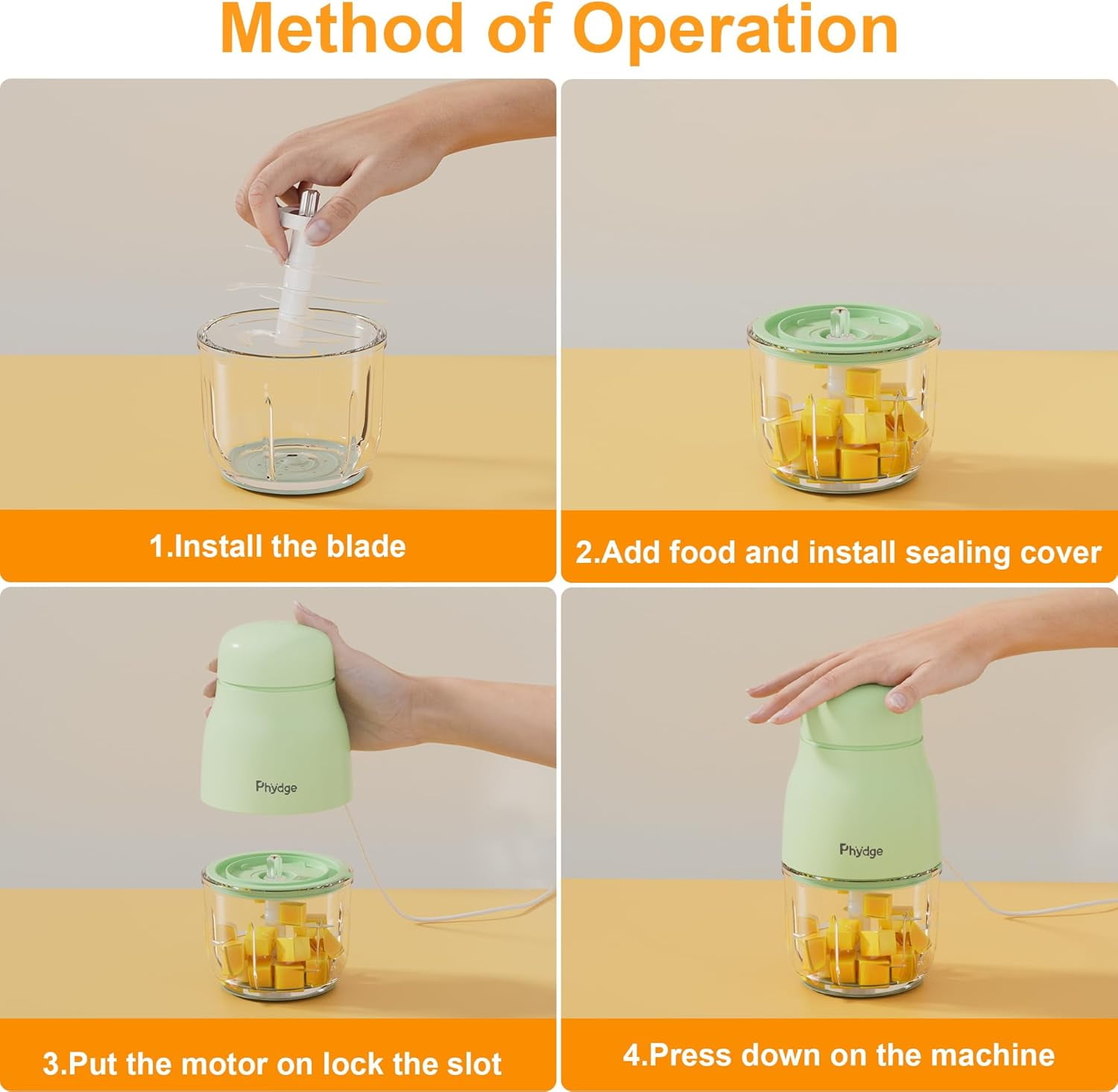 Baby Food Maker, Green Baby Food Blender, 10oz Baby Food Puree Maker, Food Processor for Baby Foods Fruit Vegetable Meat, 10-Second Quick Soft Food Prep for Baby