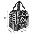 thumbnail image 3 of Balery Optical Zebra Illusion Bolsa de Almuerzo Aislada – Caja de Almuerzo con Papel de Aluminio Grueso, Mantiene la Comida Fresca por 4 Horas, 3 of 8
