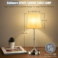 thumbnail image 3 of Coliware Silver Cordless Table Lamp, Rechargeable Battery Operated Lamps, Stepless Dimming Touch Control Wireless Lamp, Vintage Decor Night Light, 3 of 12