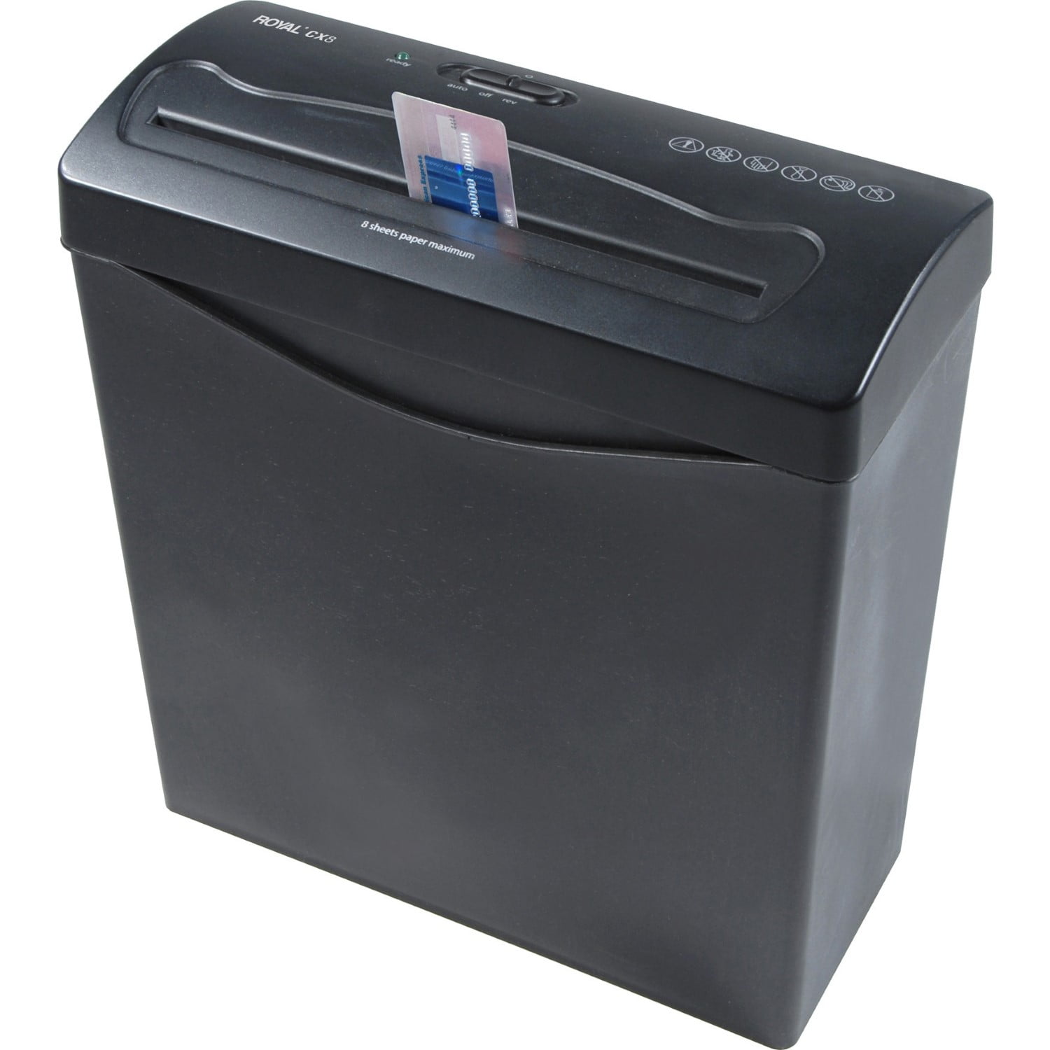 Royal CX8 Paper Shredder Cross Cut - 8Per Pass - for shredding Paper, Credit Card, Staples