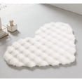thumbnail image 4 of Faux Velvet Heart Shaped Rug, Decorative Carpet With Non-Slip Bottom, for Living Room Sofa Area, A, 4 of 6