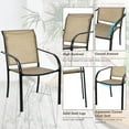thumbnail image 6 of Costway Set of 10 Patio Dining Chairs Stackable Armrest Backrest no Assembly, 6 of 9
