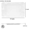 thumbnail image 2 of Zainca Melamine Trays, 17-inch Serving Trays and Platters, Set of 2 White, 2 of 5