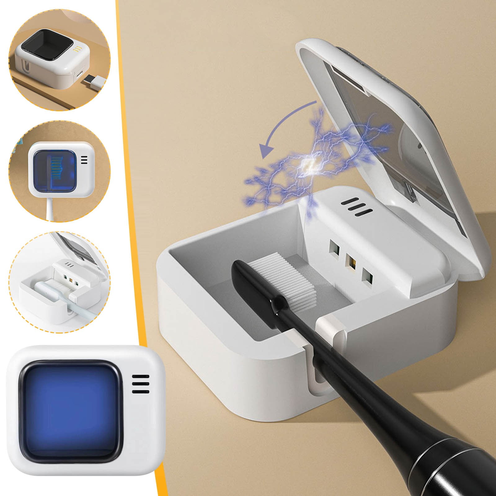 Ycolew Rechargeable Toothbrush Sanitizer UV Light Travel