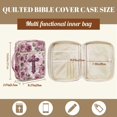 thumbnail image 5 of TSOVTHRID Cross Rose Flower Purple Print Bible Case for Christian, Bible Carrying Case Quilted Sturdy, Portable Bibles Bags for Women Men Daily Use, 10.6 x 8.3 x 2.2 Inch, 5 of 7