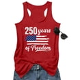 thumbnail image 3 of 250th Anniversary USA Tank Tops Women - 250 Years of Freedom | We the People USA Flag Tanks Vest, Patriotic Racerback Tank for 4th of July, 3 of 6
