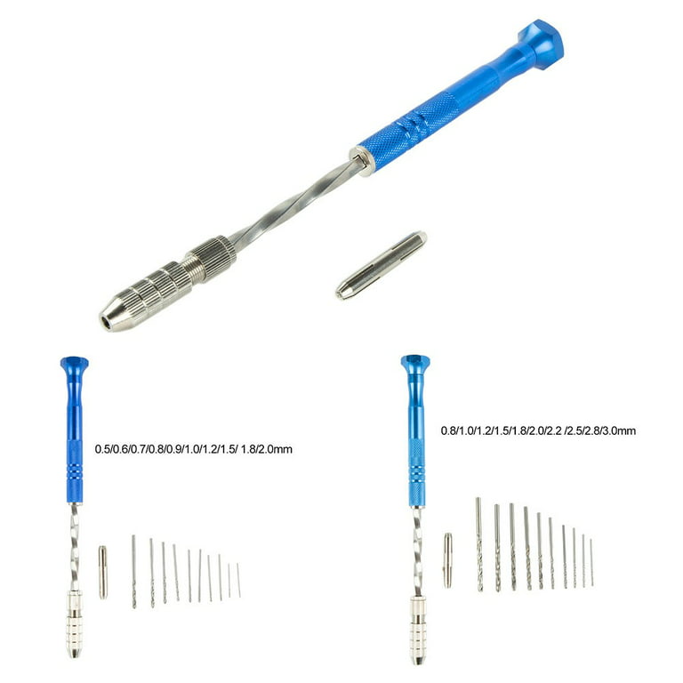 Fule 0.5-3mm Blue lengthening semi-automatic hand drill set with
